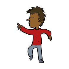 Cartoon Man Pointing N173
