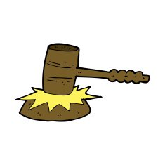cartoon gavel banging N7