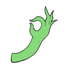 cartoon hand symbol N36