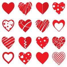 Vector Heart Shapes Collection
