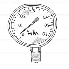 Sketch Pressure gauge