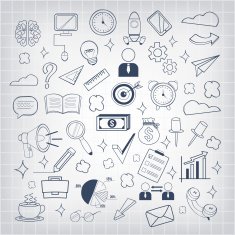 Vector business doodles icon