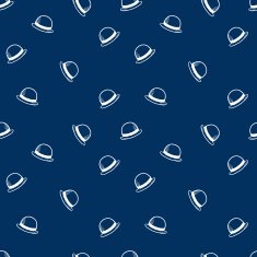 Vector hipster bowler hat old style seamless pattern
