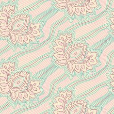 Floral seamless pattern with points
