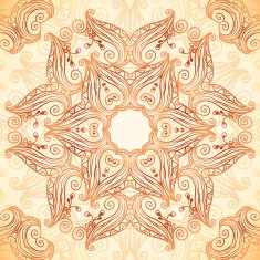 Ornate vintage seamless pattern in mehndi style N2