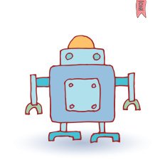 Doodle Robot cartoon vector illustration N30