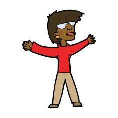 Cartoon Woman Wearing Glasses N17
