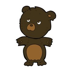 cartoon funny teddy bear N13