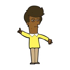 cartoon man narrowing eyes N26