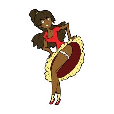 cartoon flamenco dancer N6