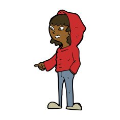 cartoon pointing teenager N8
