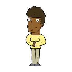 cartoon worried man N82
