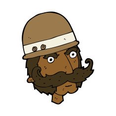 cartoon victorian big game hunter N8