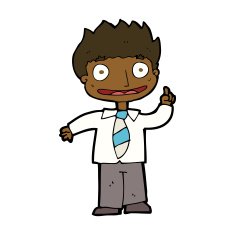 cartoon man with idea N131