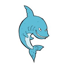 Funny Cartoon Shark N26