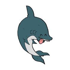 Funny Cartoon Shark N27