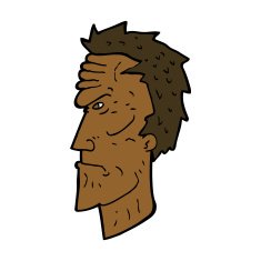 cartoon angry face N22