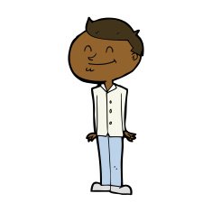 cartoon smiling man N21