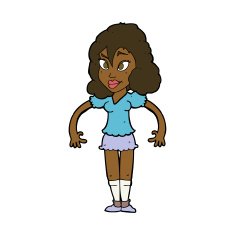 cartoon pretty woman N218
