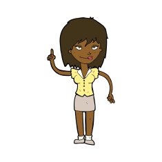 cartoon woman with idea N203