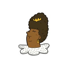 cartoon queen's head N6