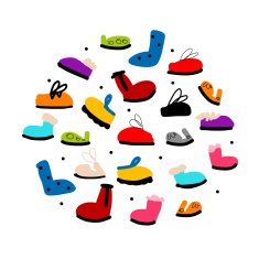 Season shoes collection sketch for your design N5