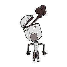 cartoon funny robot N66