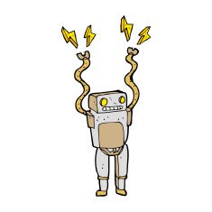 cartoon funny robot N67