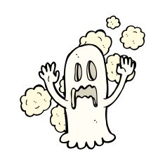 cartoon spooky ghost N81