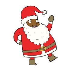 funny waving santa claus cartoon N16