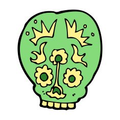 cartoon sugar skull N8