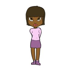 Cartoon Woman Standing N20
