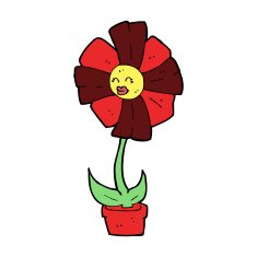 cartoon flower N356