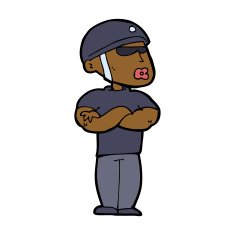Cartoon Security Guard N11
