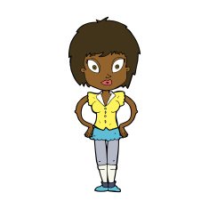 cartoon pretty girl N82