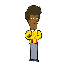 cartoon bored man N30