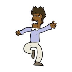 Cartoon Man Panicking N53