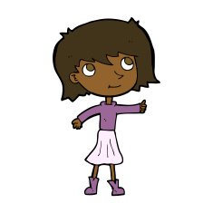 cartoon happy girl N77