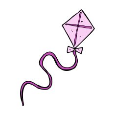 cartoon flying kite N8