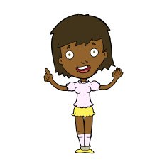 cartoon woman pointing N169
