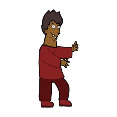 cartoon vampire waving hands N8