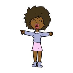 cartoon stressed out woman talking N8