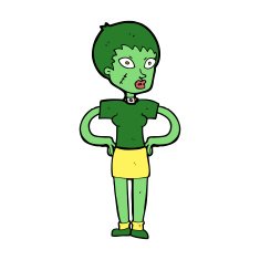 cartoon halloween girl N15