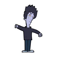 cartoon vampire man N87