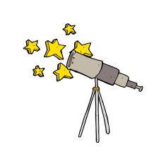 cartoon telescope N14