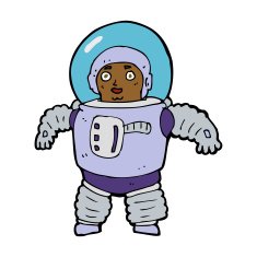 cartoon space man N31