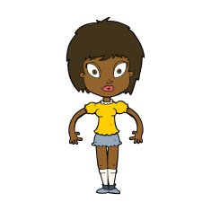cartoon pretty girl N84