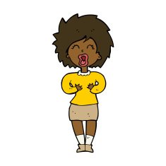 cartoon screaming woman N8