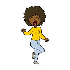 cartoon woman dancing N24