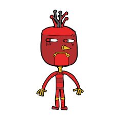 Funny Cartoon Robot N37